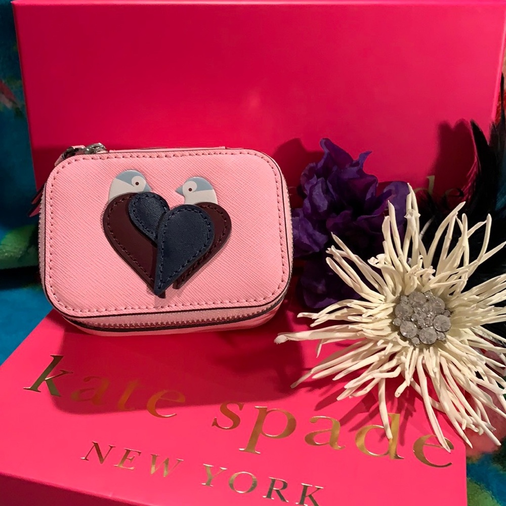NWT! Leather Kate Spade Love Birds Jewelry Holder
